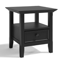 Simpli Home - Amherst End Table - Black - Front_Zoom