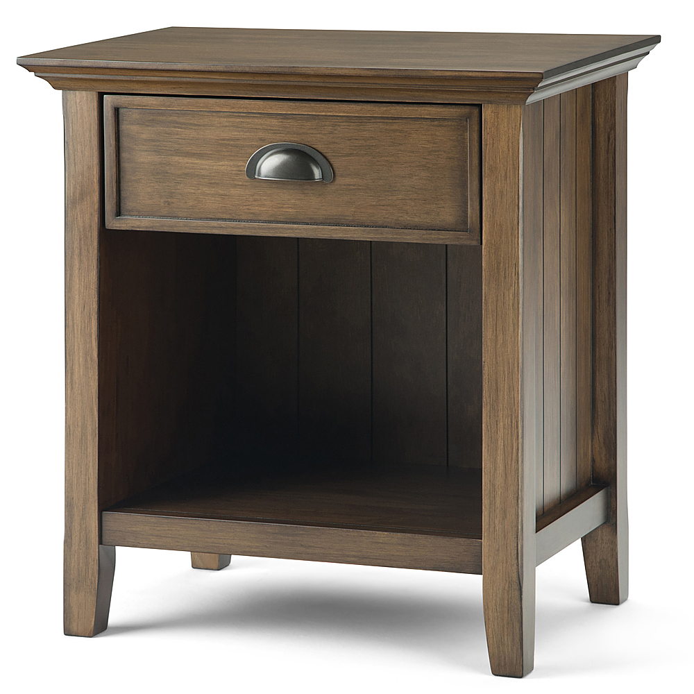 Angle View: Simpli Home - Acadian Bedside Table - Rustic Natural Aged Brown