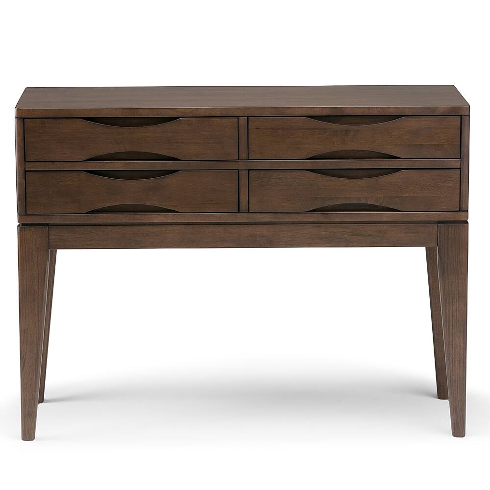 Left View: Simpli Home - Harper Hallway Console Table - Walnut Brown