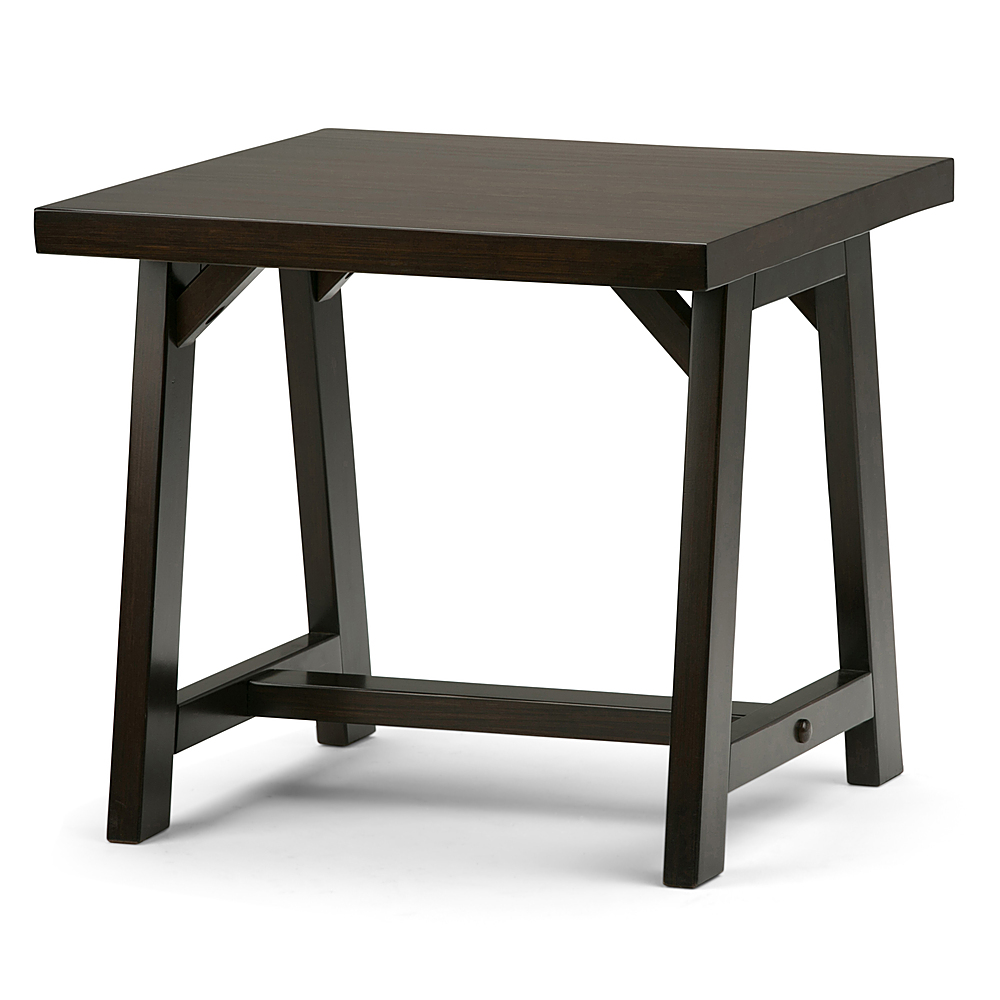Angle View: Simpli Home - Sawhorse End Table - Dark Chestnut Brown