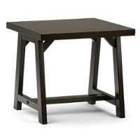 Simpli Home - Sawhorse End Table - Dark Chestnut Brown - Front_Zoom