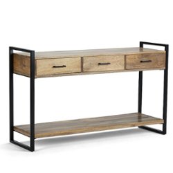 Simpli Home - Riverside Console Sofa Table - Natural - Front_Zoom