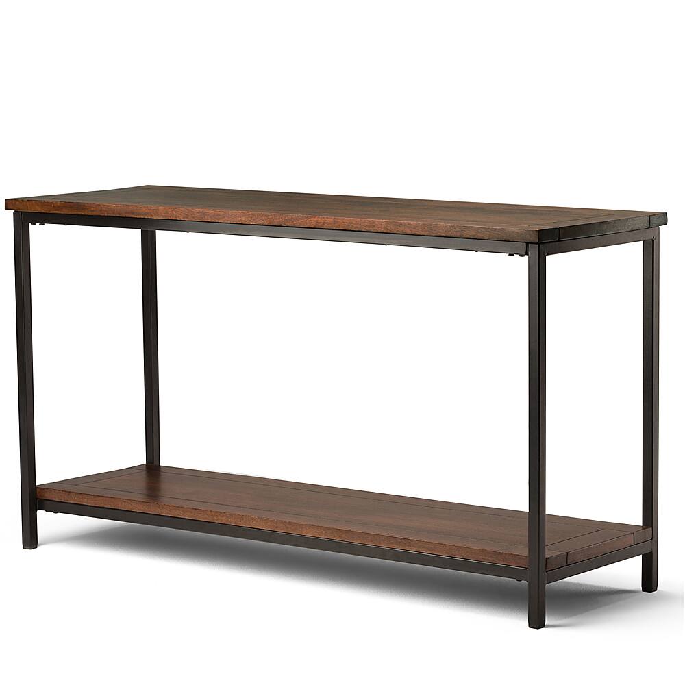 Angle View: Simpli Home - Skyler Console Sofa Table - Dark Cognac Brown