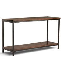 Simpli Home - Skyler Console Sofa Table - Dark Cognac Brown - Front_Zoom