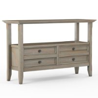 Simpli Home - Amherst Console Sofa Table - Distressed Grey - Front_Zoom