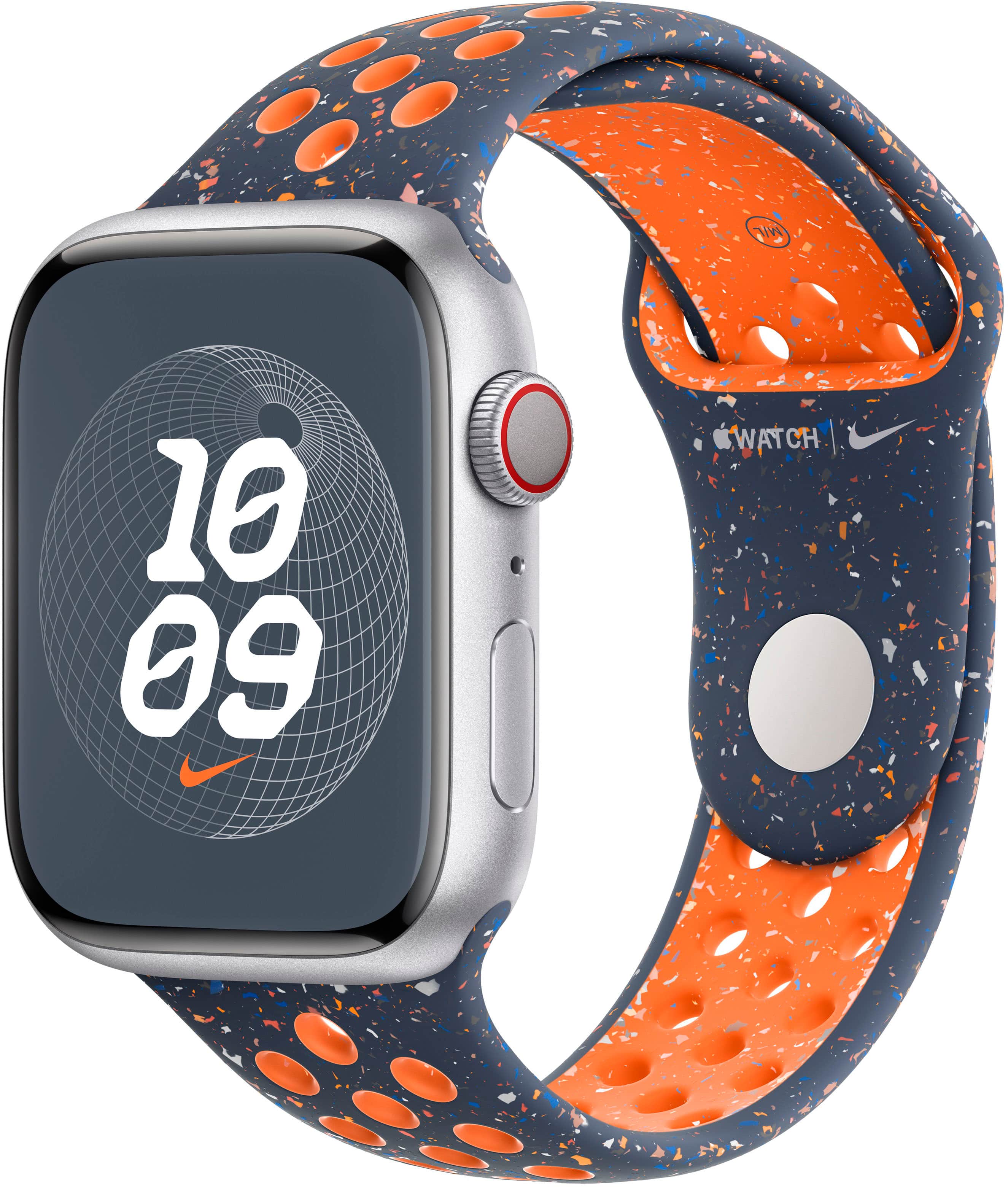 Alt View 11. Apple - 45mm Nike Sport Band - M/L - Blue Flame.