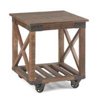 Simpli Home - Harding End Table - Distressed Dark Brown - Front_Zoom