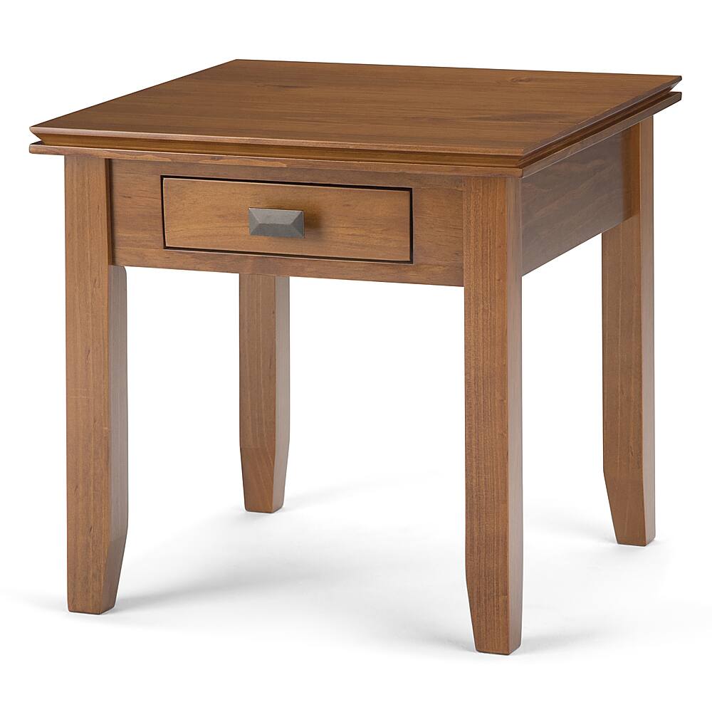 Angle View: Simpli Home - Artisan End Table - Honey Brown