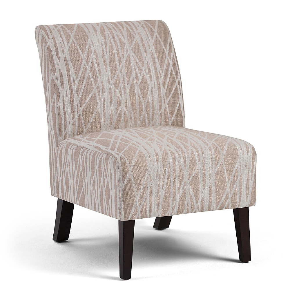 Angle View: Simpli Home - Woodford Accent Chair - Beige, White