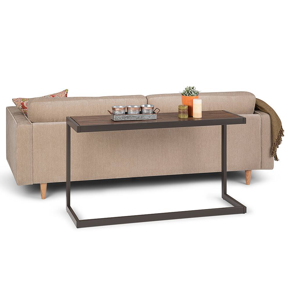 Angle View: Simpli Home - Erina Console Sofa Table - Rustic Natural Aged Brown