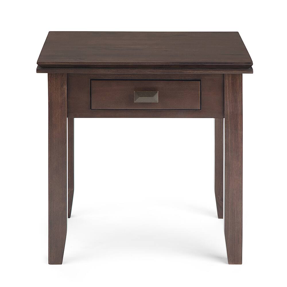 Left View: Simpli Home - Artisan End Table - Tobacco Brown