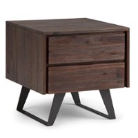 Simpli Home - Lowry Side Table - Distressed Charcoal Brown - Front_Zoom