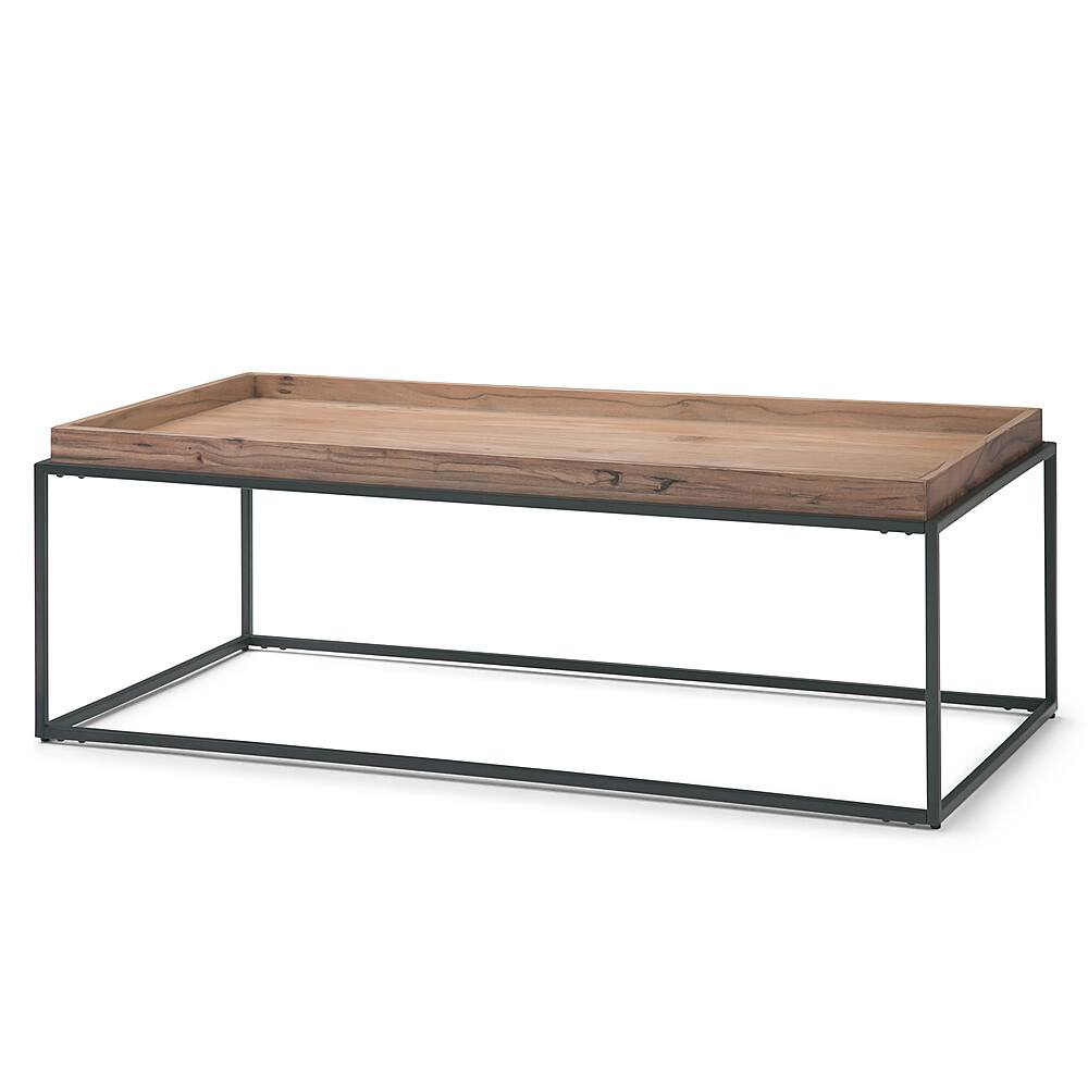 Angle View: Simpli Home - Carter Tray Top Coffee Table - Natural Acacia