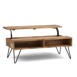 Simpli Home - Hunter Lift Top Coffee Table - Natural - Front_Zoom
