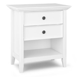 Simpli Home - Amherst Bedside Table - White - Front_Zoom