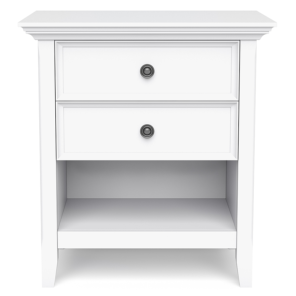 Left View: Simpli Home - Amherst Bedside Table - White