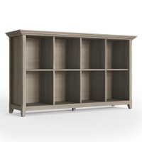 Simpli Home - Amherst 8 Cube Storage Sofa Table - Distressed Grey - Front_Zoom