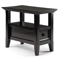 Simpli Home - Amherst Narrow Side Table - Hickory Brown - Front_Zoom