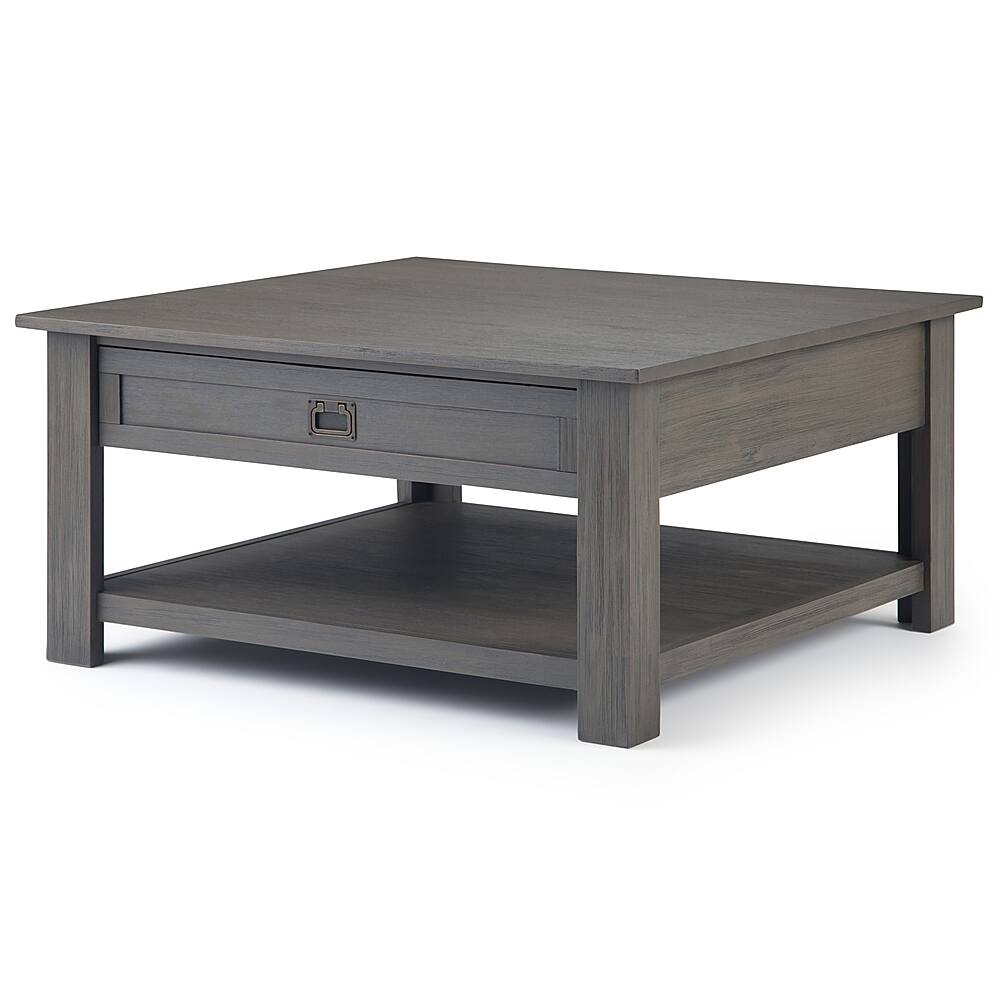 Angle View: Simpli Home - Monroe Square Coffee Table - Farmhouse Grey