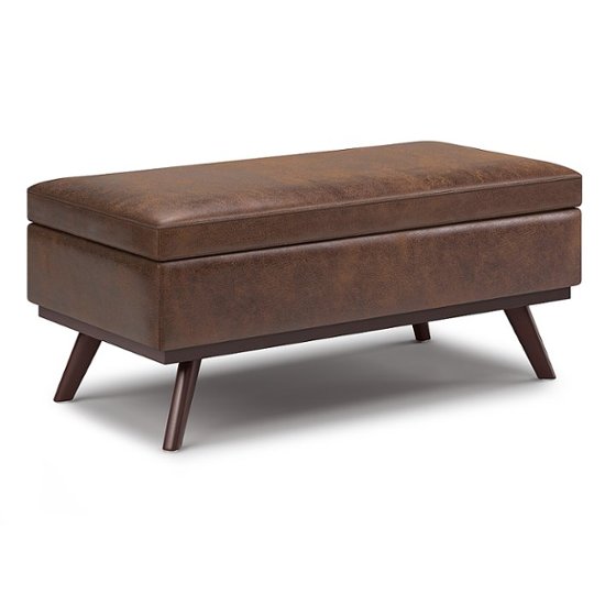 Simpli Home Owen Lift Top Large Coffee, Large Chestnut Coffee Table