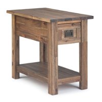 Simpli Home - Monroe Narrow Side Table - Rustic Natural Aged Brown - Front_Zoom