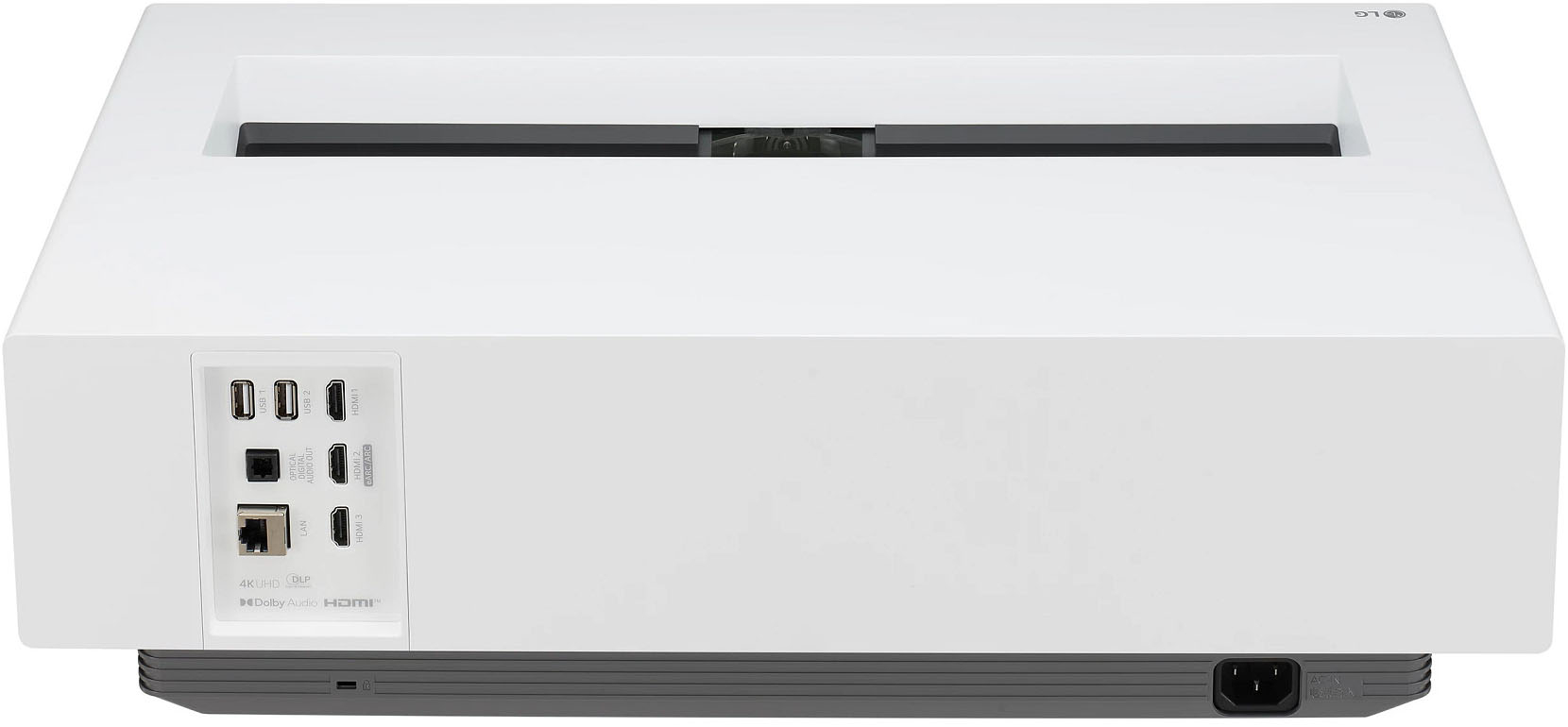 Back View: LG CineBeam HU715Q 4K UHD Laser UST Projector - White