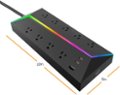 Alt View Zoom 12. Titan - 9 Outlet/2 USB-C/1 USB-A 5000 Joules Surge Protector with ColorChanging LED - Black.