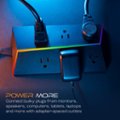 Alt View 1. Titan - 6 Outlet 1500 Joules Surge Protector Strip with ColorChanging LED - Black.