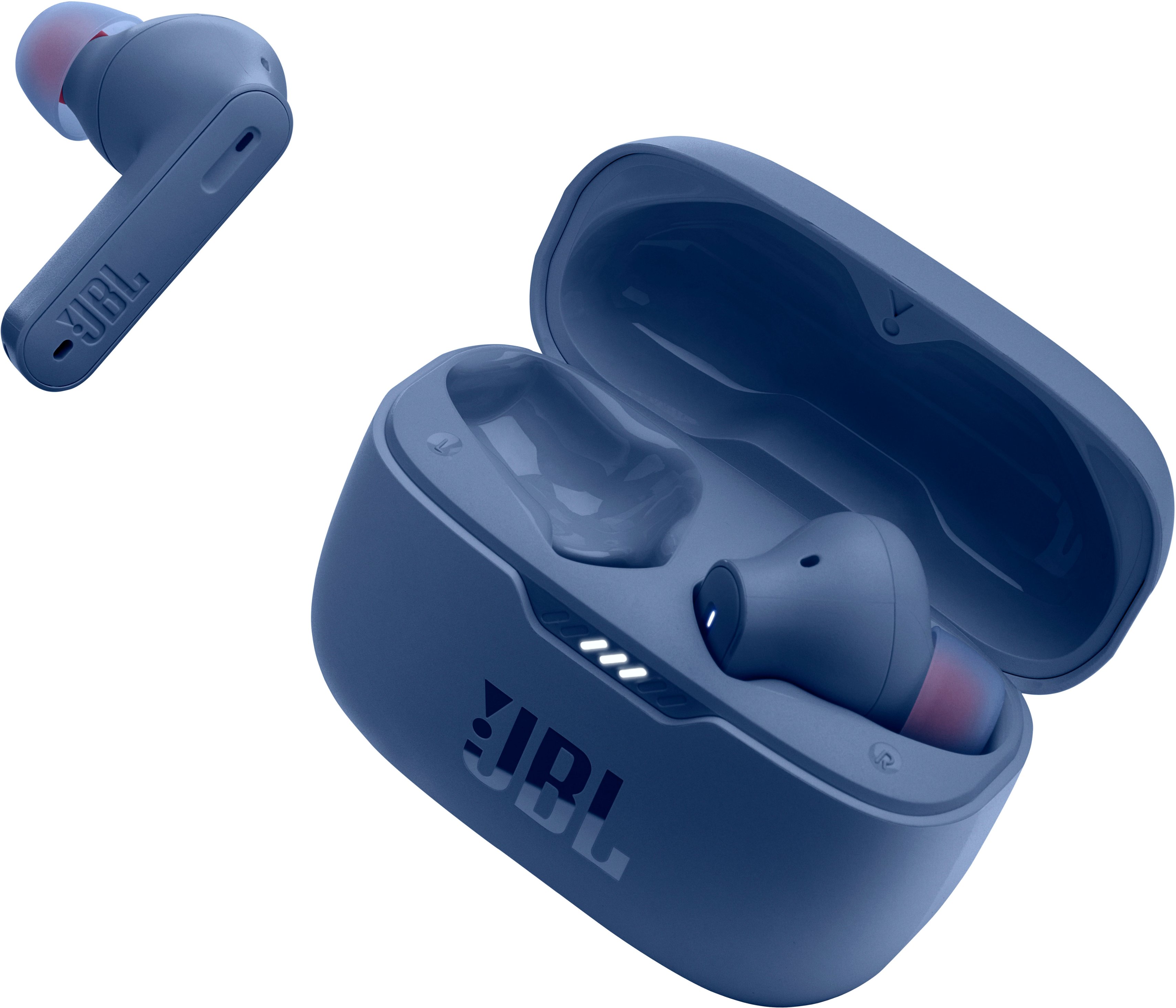 Angle View: JBL - Tune 230NC True Wireless Noise Cancelling In-Ear Earbuds - Blue