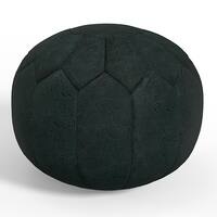Simpli Home - Drury Round Pouf - Teal - Front_Zoom