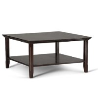 Simpli Home - Acadian Square Coffee Table - Brunette Brown - Front_Zoom