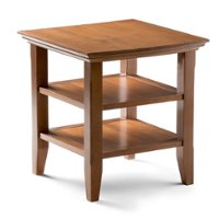 Simpli Home - Acadian End Table - Light Golden Brown - Front_Zoom