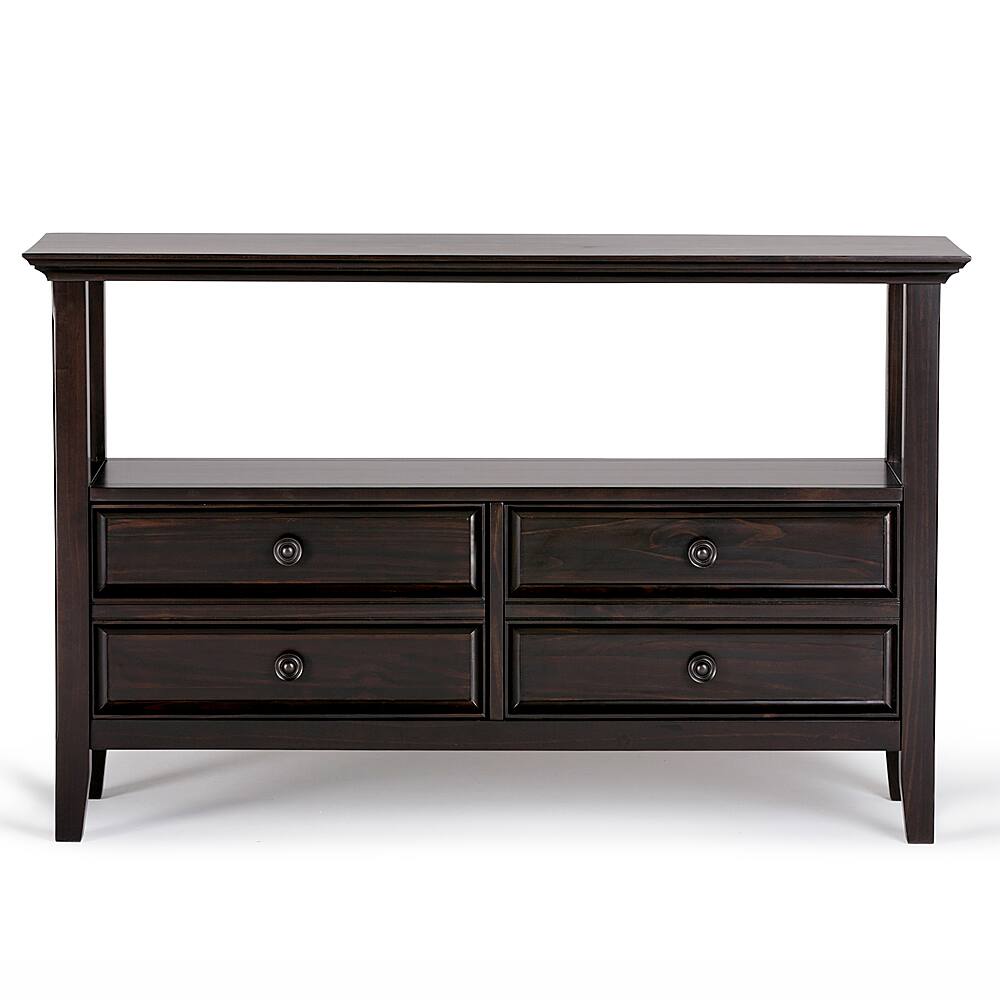 Left View: Simpli Home - Amherst Console Sofa Table - Hickory Brown