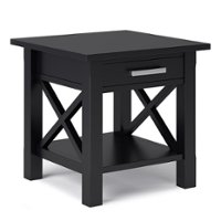 Simpli Home - Kitchener End Table - Black - Front_Zoom