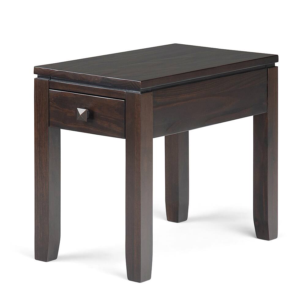 Angle View: Simpli Home - Cosmopolitan Narrow Side Table - Mahogany Brown