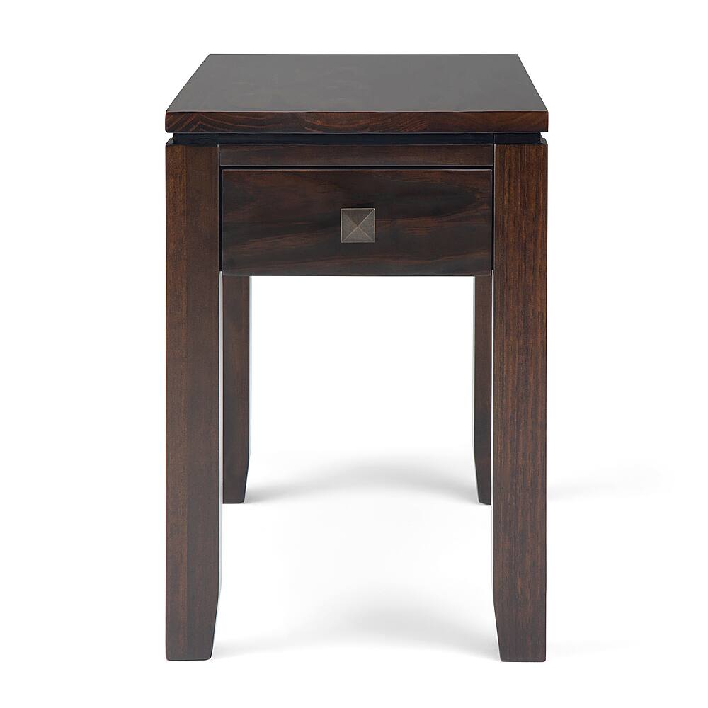 Left View: Simpli Home - Cosmopolitan Narrow Side Table - Mahogany Brown
