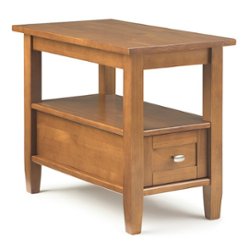 Simpli Home - Warm Shaker Narrow Side Table - Light Golden Brown - Front_Zoom