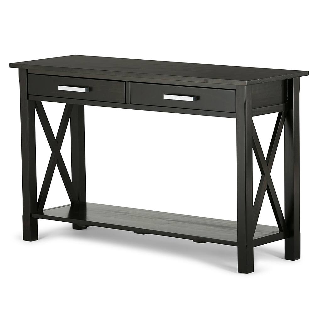 Angle View: Simpli Home - Kitchener Console Sofa Table - Hickory Brown