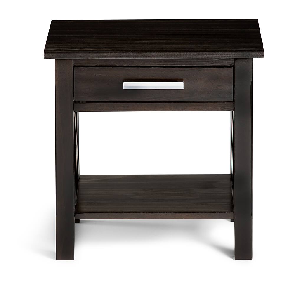 Left View: Simpli Home - Kitchener End Table - Hickory Brown