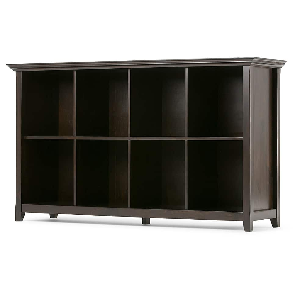 Angle View: Simpli Home - Amherst 8 Cube Storage Sofa Table - Hickory Brown