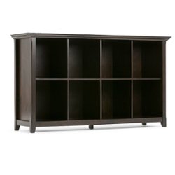 Simpli Home - Amherst 8 Cube Storage Sofa Table - Hickory Brown - Front_Zoom