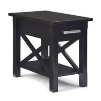 Simpli Home - Kitchener Narrow Side Table - Hickory Brown - Front_Zoom
