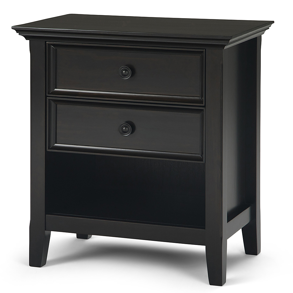 Angle View: Simpli Home - Amherst Bedside Table - Hickory Brown