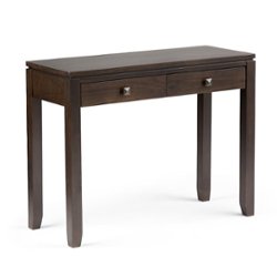 Simpli Home - Cosmopolitan Console Sofa Table - Mahogany Brown - Front_Zoom