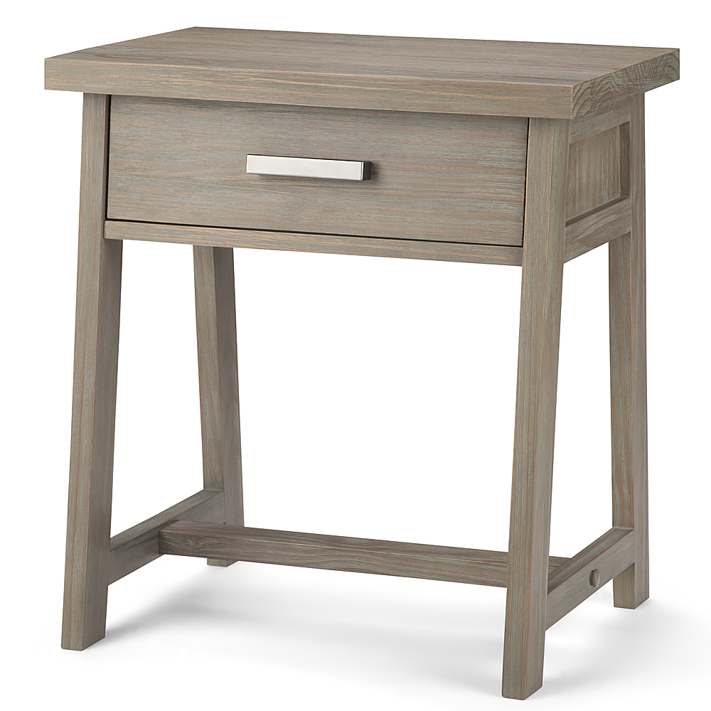 Angle View: Simpli Home - Sawhorse Bedside Table - Distressed Grey