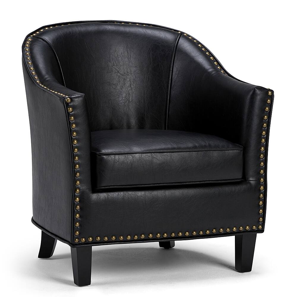 Angle View: Simpli Home - Kildare Tub Chair - Distressed Black