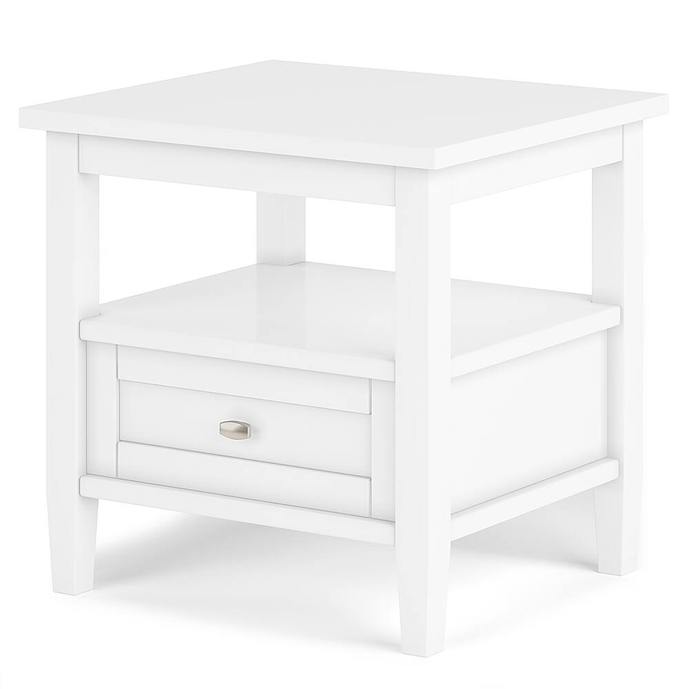 Angle View: Simpli Home - Warm Shaker End Table - White