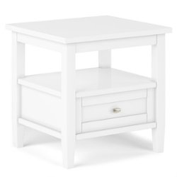 Simpli Home - Warm Shaker End Table - White - Front_Zoom