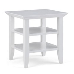Simpli Home - Acadian End Table - White - Front_Zoom