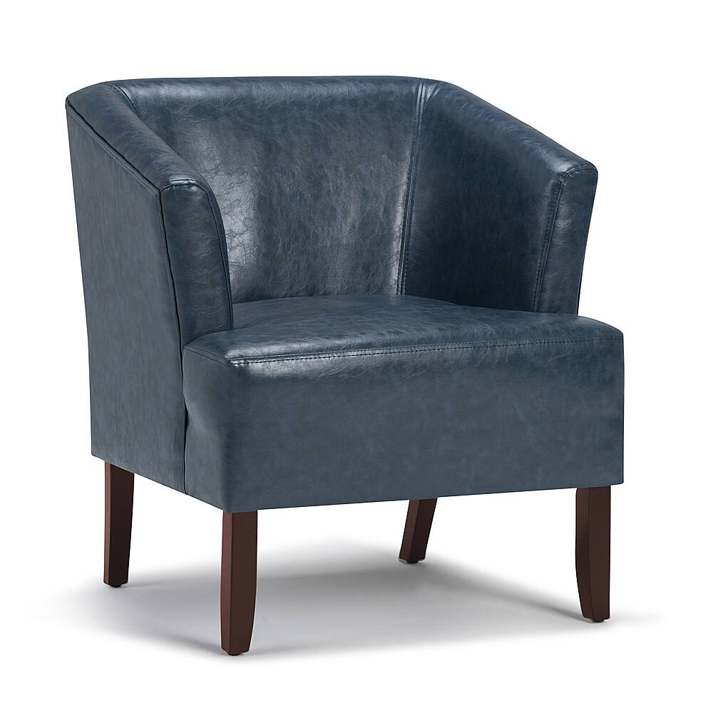 Angle View: Simpli Home - Longford Tub Chair - Denim Blue